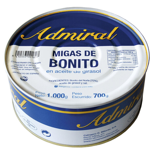 BONITO DEL NORTE MIGAS  EN ACEITE RO-1000 ADMIRAL