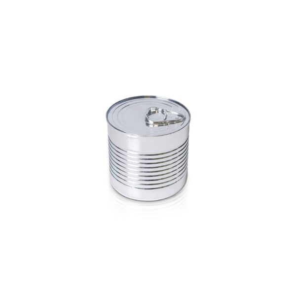 12 VASOS 220ML 7,4CM "TIN CAN" PLATA PAPSTAR