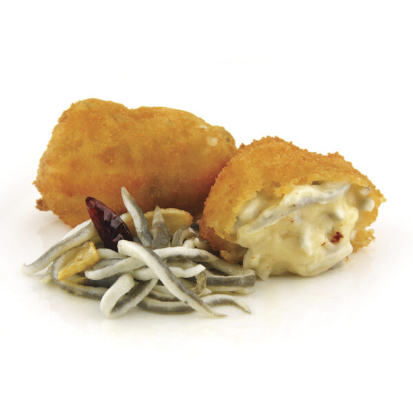 CROQUETA GULAS AL AJILLO MINI 25GR 4KG OKELAN