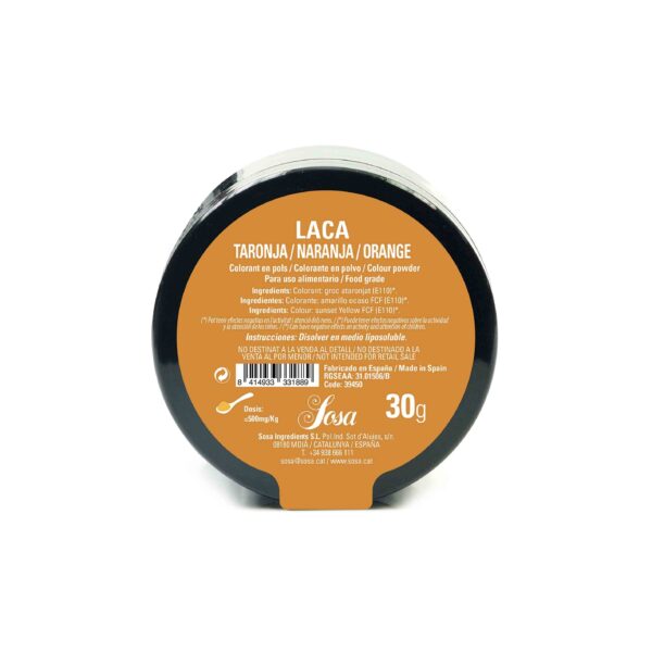 COLORANTE NARANJA LACA POLVO 30GR SOSA