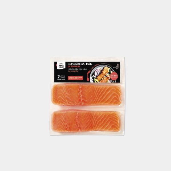 SALMON NORUEGO PORCION AL VACIO SIN PIEL CAJA 9KG - Imagen 2