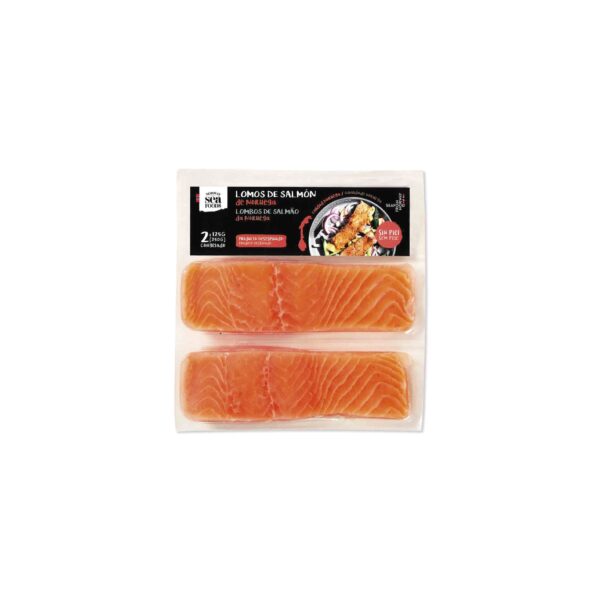 SALMON NORUEGO PORCION AL VACIO SIN PIEL CAJA 4,5 - Imagen 2