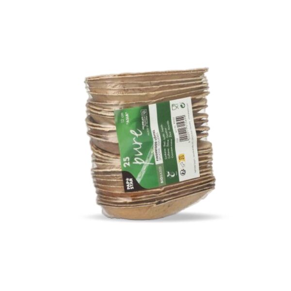 88535 - CUCHARAS ASIA 12CM HOJA DE PALMA 25UND PAP - Imagen 2