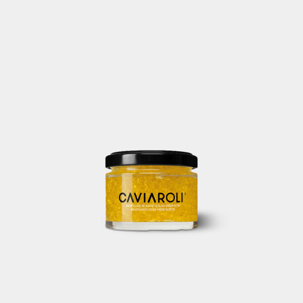 PERLAS ACEITE ARBEQUINA 50 GRAMOS CAVIAROLI