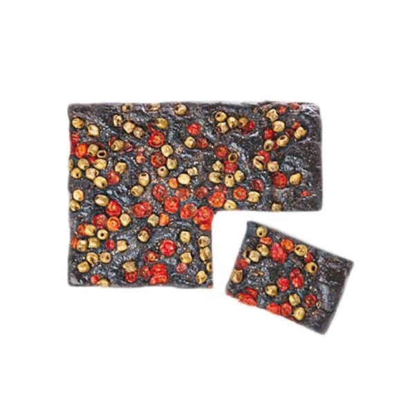 FOCACCIA NEGRA TOMATE CHERRY OLIVA OREGANO 6U.850
