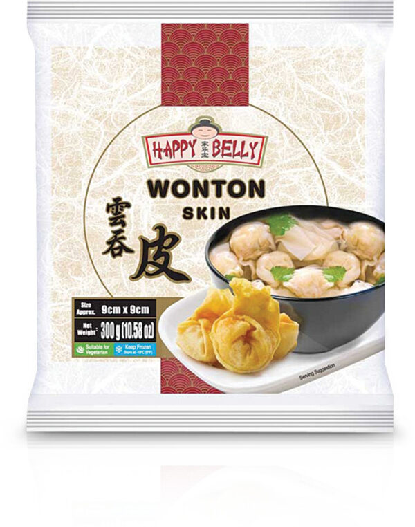 PASTA RAVIOLI WANTON 11CM 300GR HAPPY BELLY