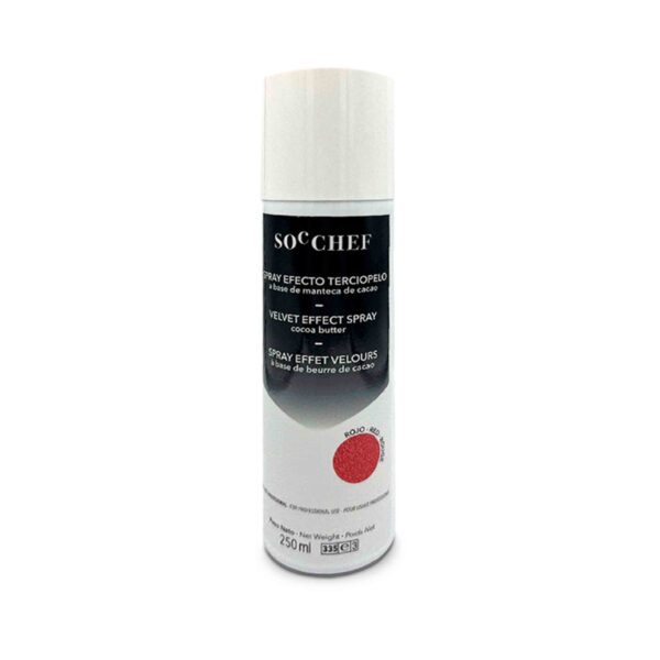 SPRAY EFECTO TERCIOPELO COLOR ROJO 250ML SOC