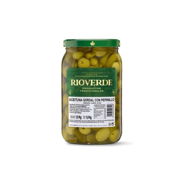 ACEITUNA GORDAL CON PEPINILLO 1/2 GALON RIOVERDE