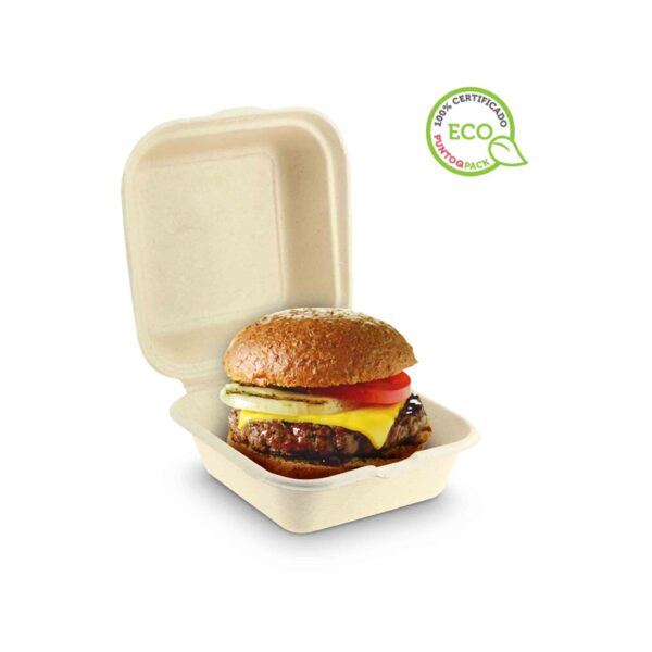 181UB003C CAJA HAMBURGUESA FIBRA KRAFT 500UND