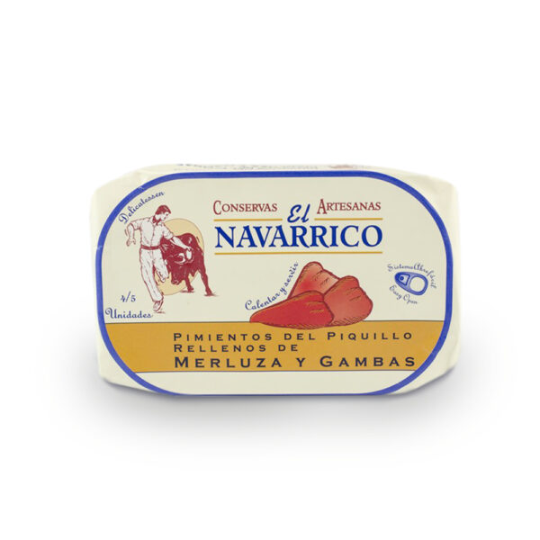 PIQUILLO RELLENO DE MERLUZA Y GAMBAS NAVARRICO