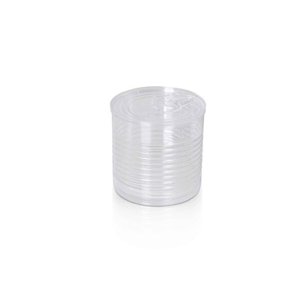 12 VASOS 220ML 7,4CM "TIN CAN" TRANSP. PAPSTAR