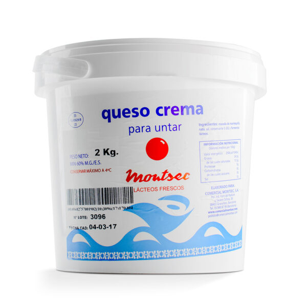 QUESO CREMA CUBO 2KG "MONTSEC"
